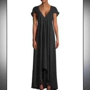 Zadig & Voltaire Black maxi high low dress - Size M